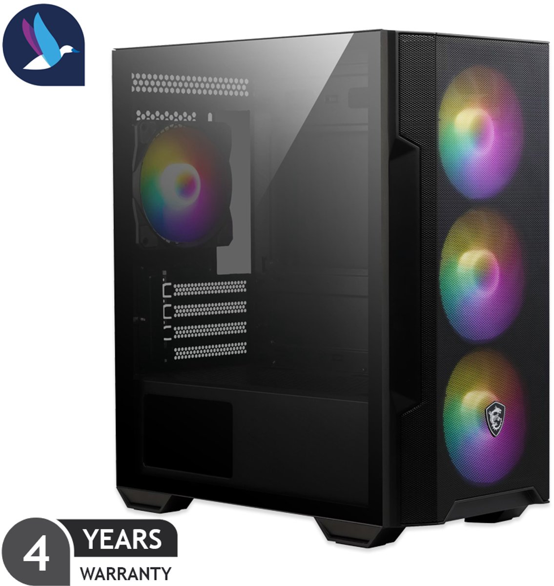 MSI Forge ARGB Starter Gaming PC | AMD Ryzen 5 - 5500 | NVIDIA RTX 3050 - 6 GB GDDR6 | 16 GB DDR4 | 512 GB SSD | WiFi | Windows 11 Pro (8721447841873)