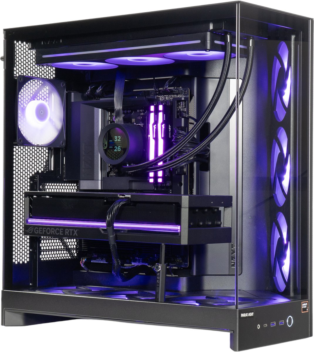 Midnight Apex - AMD® Ryzen R7 9800X3D (Ryzen 9000 series) - 32GB DDR5 RAM - 2TB M.2 SSD - RTX 5080 16GB - Windows 11 Home (8720892808059)