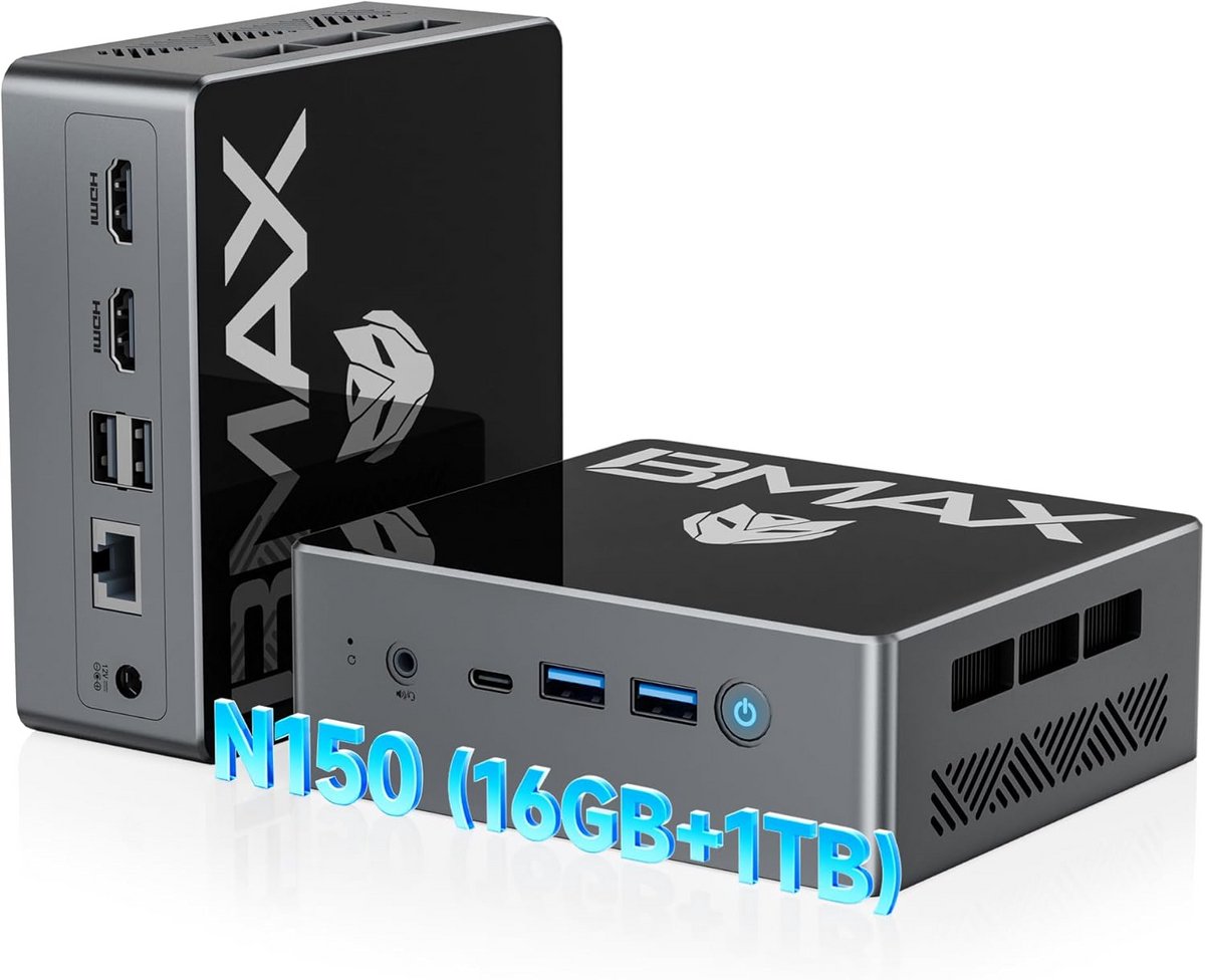 Mini PC Desktop Computer 16GB RAM 1TB SSD Dual 4K Ondersteuning Windows 11 Pro (9101024627370)