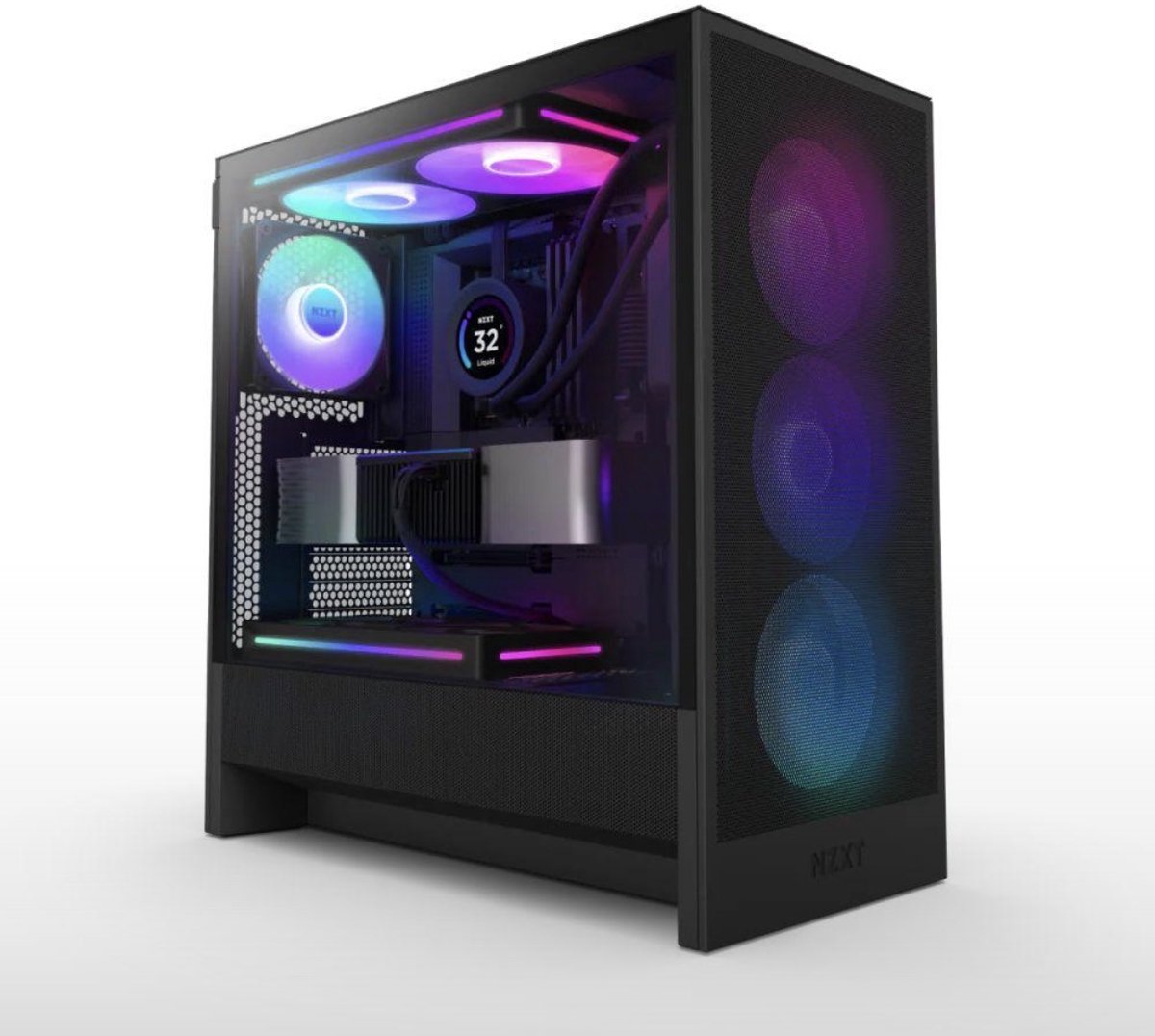 NZXT Gaming PC H5 Flow RGB - Intel i5 14th Gen - 32GB RAM - 1TB SSD - RTX 5060 Ti - Waterkoeling 2x - WiFi (8721425426184)