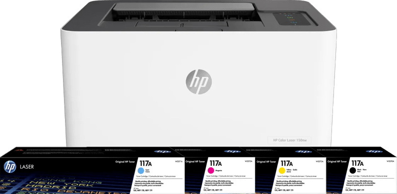 HP Color Laser MFP 150nw + 1 extra set toners (6095604714761)