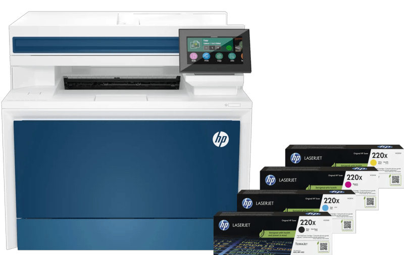 HP Color LaserJet Pro MFP 4302dw + 1 set extra XL toners (6151117998934)