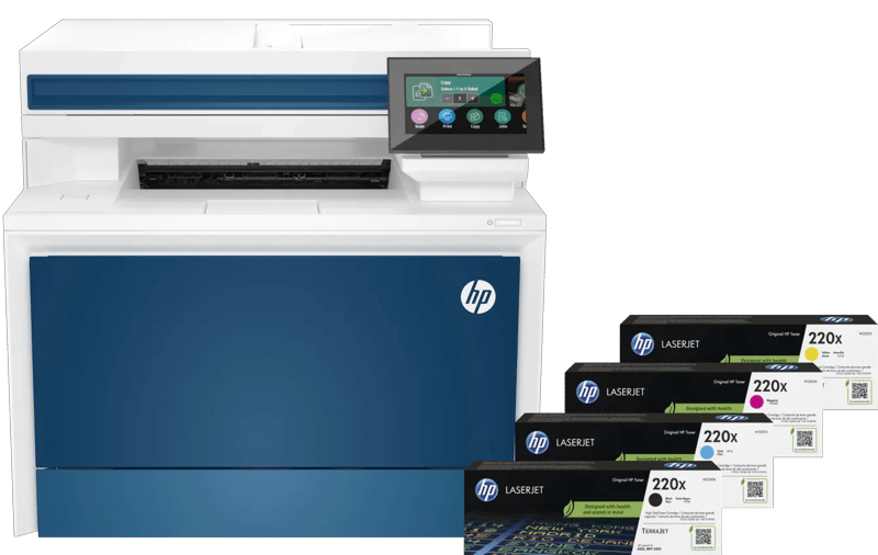 HP Color LaserJet Pro MFP 4302fdw + 1 set extra XL toners (6151117991942)