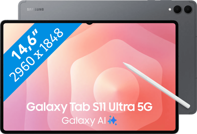 Samsung Galaxy Tab S11 Ultra 14,6 inch 1TB Wifi + 5G Grijs (8806097711711)