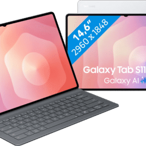 Samsung Galaxy Tab S11 Ultra 14,6 inch 512GB Wifi Zilver + Toetsenbord Hoes AZERTY (6151129833858)