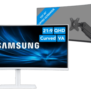 Samsung ViewFinity S6 LS34C650TAUXEN + BlueBuilt Monitorarm voor 1 Ultrawide Monitor (6151138838875)