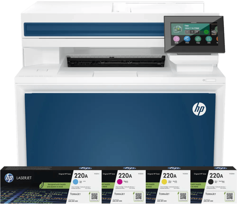 HP Color LaserJet Pro MFP 4302dw + 1 extra set toners (6151113730712)