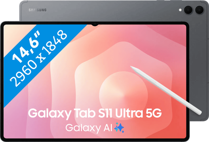 Samsung Galaxy Tab S11 Ultra 14,6 inch 1TB Wifi + 5G Grijs (8806097711711)